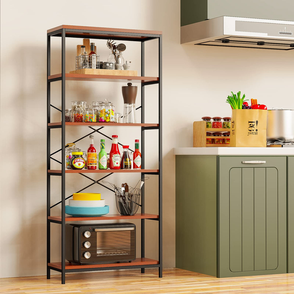 Rustic Industrial Bookshelf