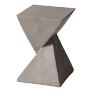 Twisted Fiberstone Side Table – Indoor & Outdoor Accent Stool