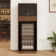 Bar Cabinet with Mini Fridge Space