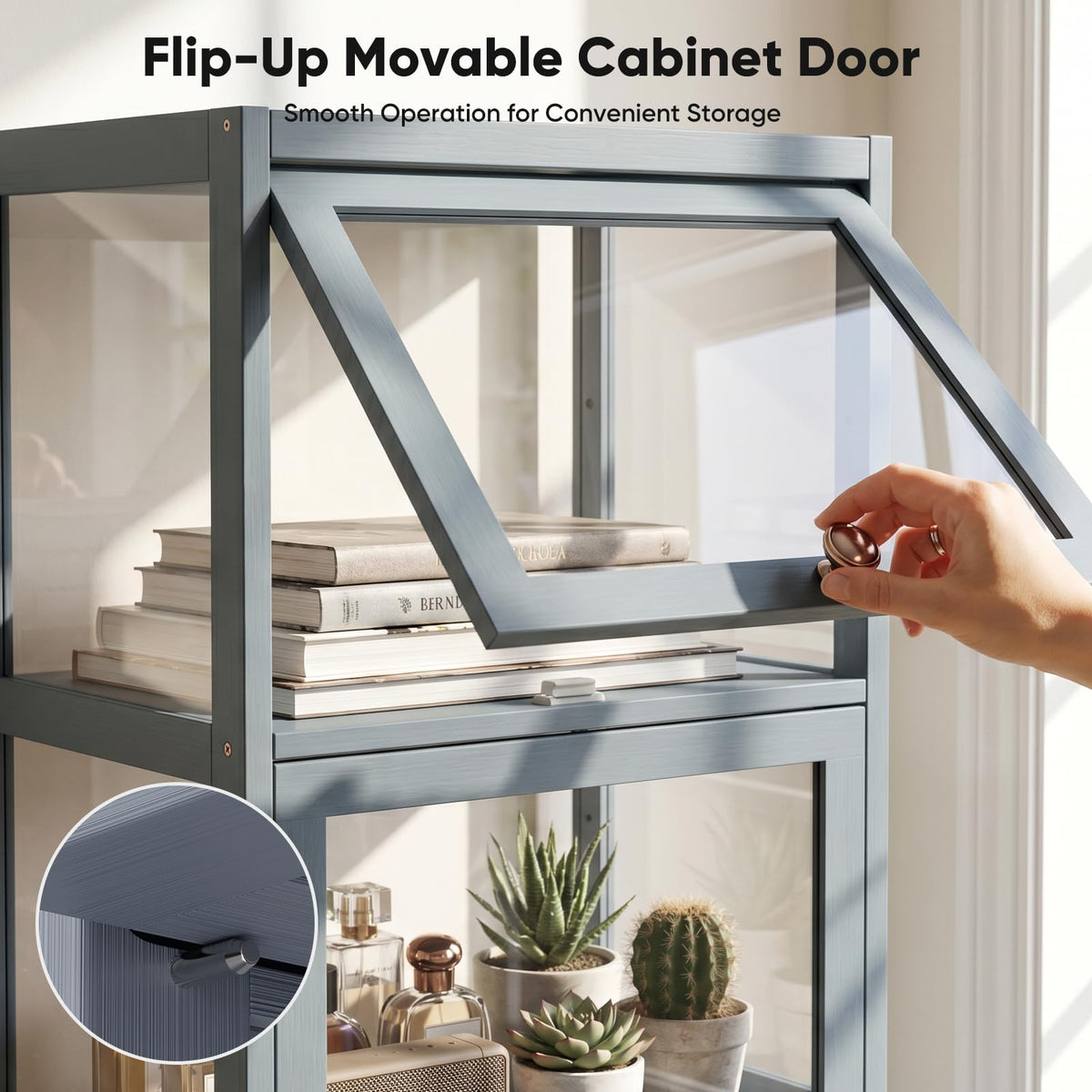 4-Tier Acrylic Door Display Cabinet