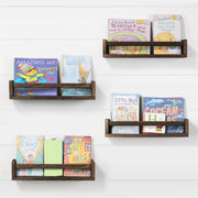 Kids Wall Floating Book Shelves Set of 4