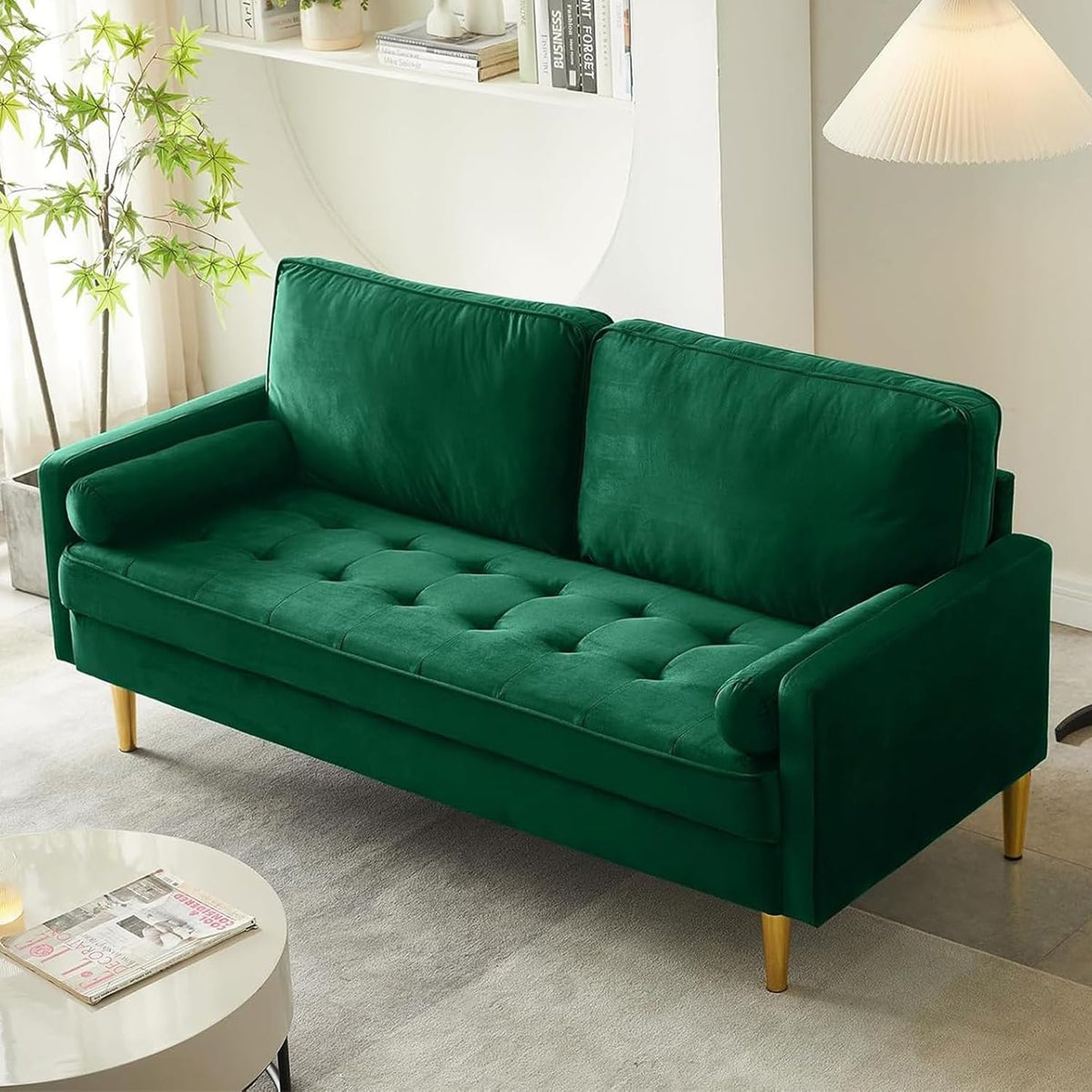 Green Velvet Loveseat