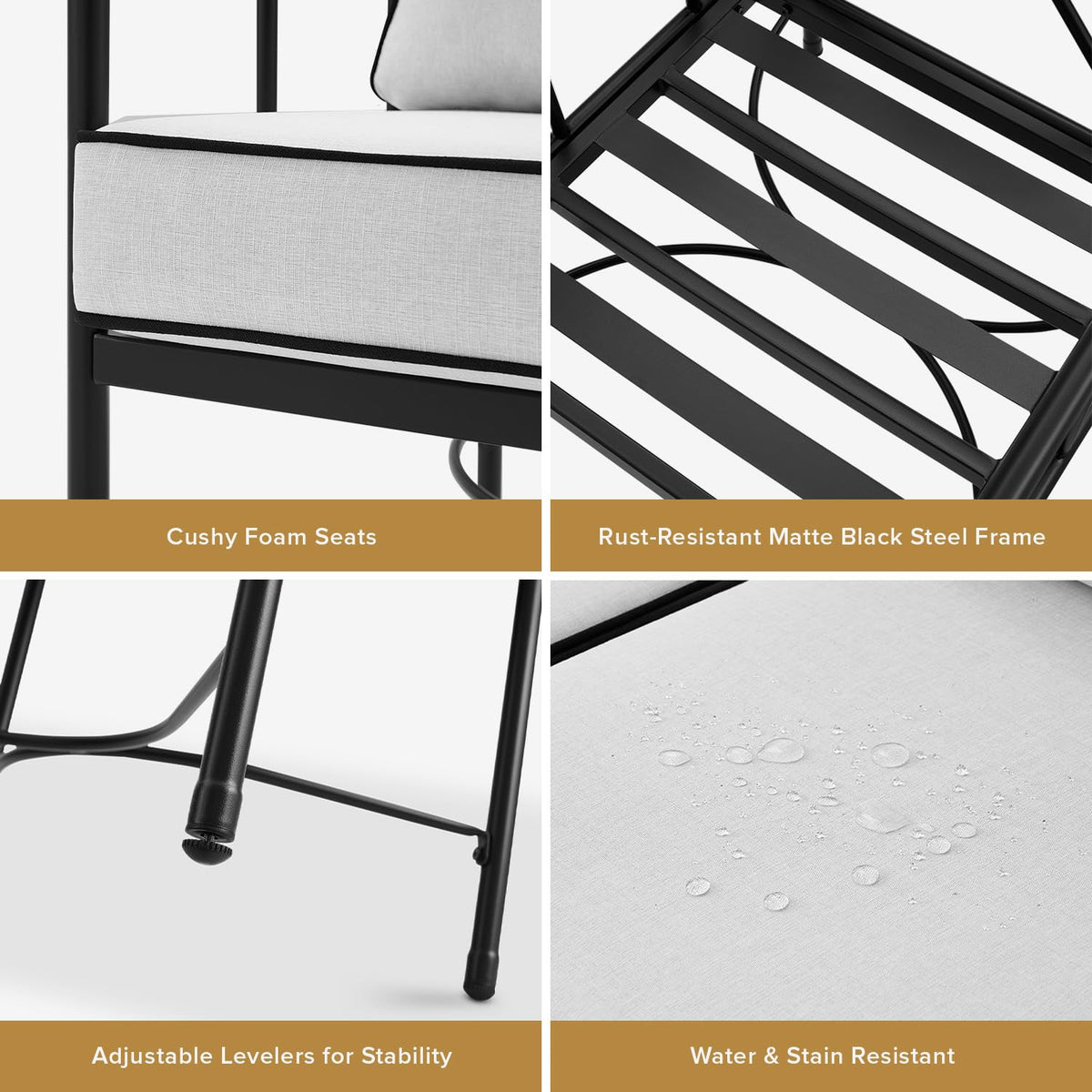 mopio Odelia Conversation Set, Coffee Table (3 Piece)