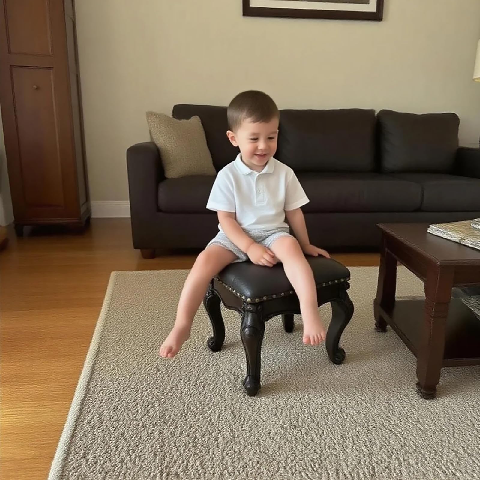 Leather Foot Stool Ottoman