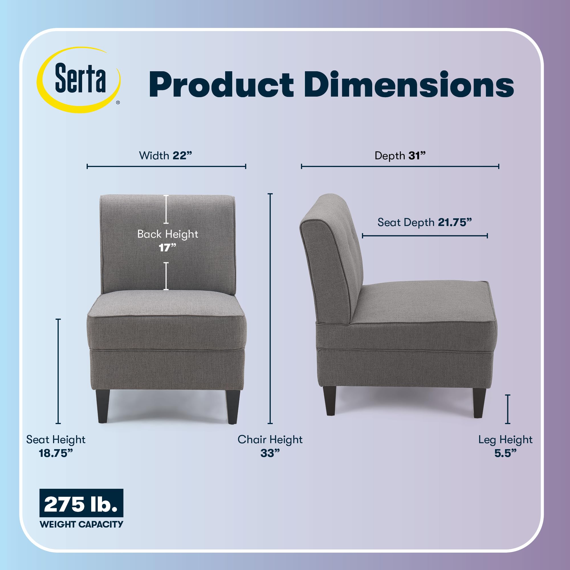 Modern Gray Accent Slipper Chair