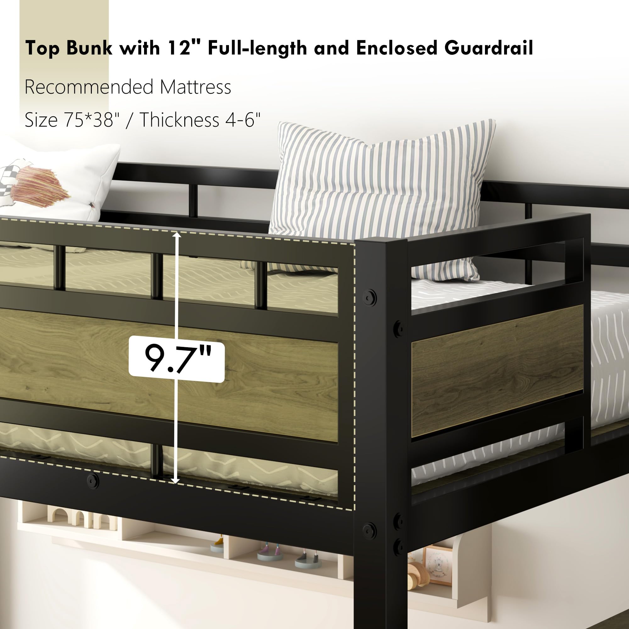 Twin Loft Bed with Storage Stairs & Drawers