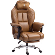 Dowinx Big and Tall Gaming Chair with Footrest for Home Office 500LBS Brown