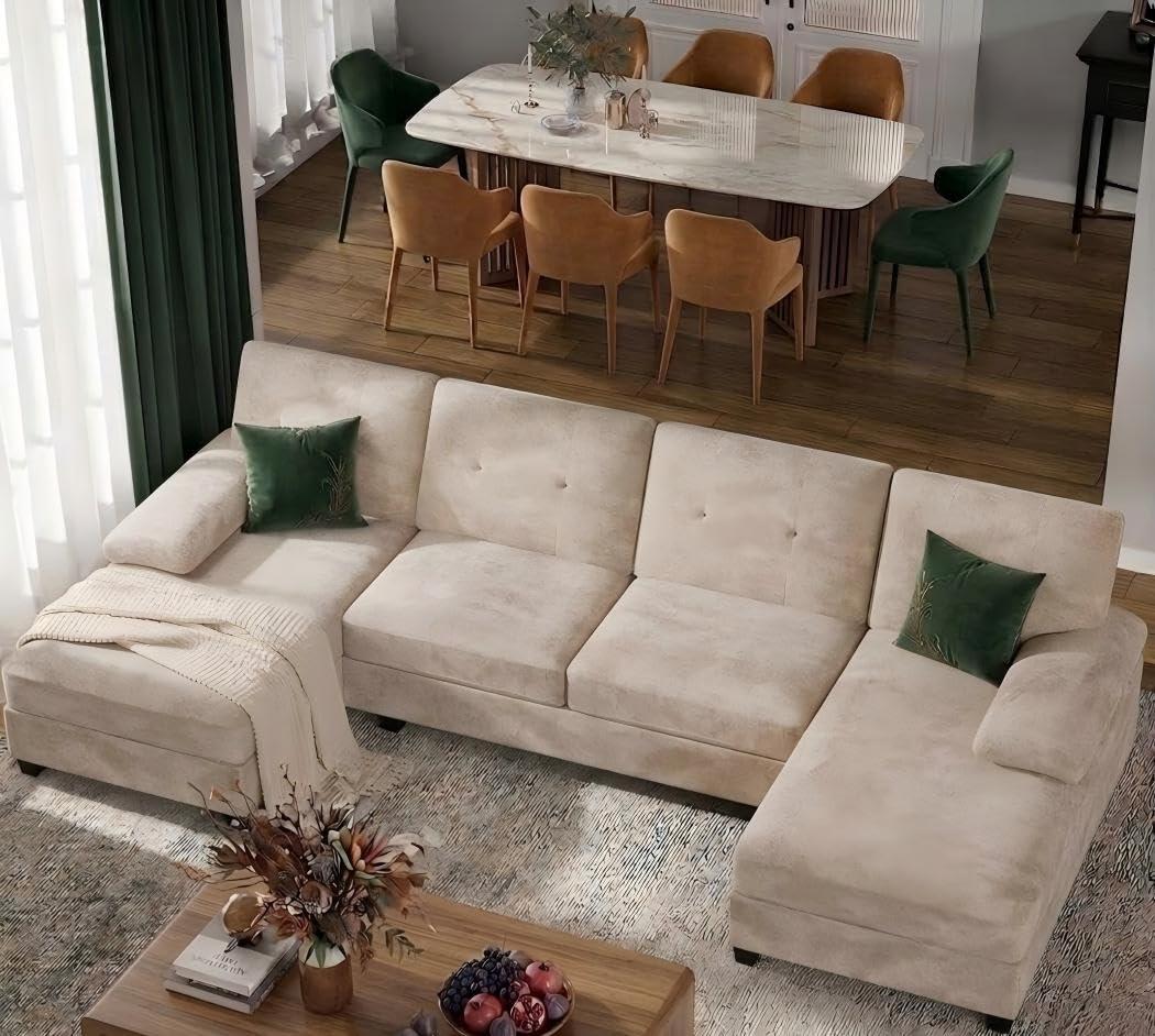 U-Shaped Sectional Sofa with Double Chaise