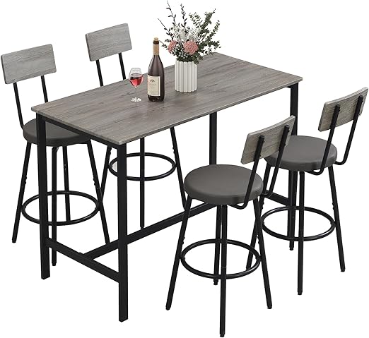 5-Piece Counter Height Bar Table Set