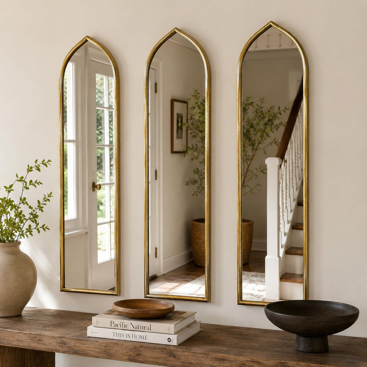 Gold Arched Wall Mirror