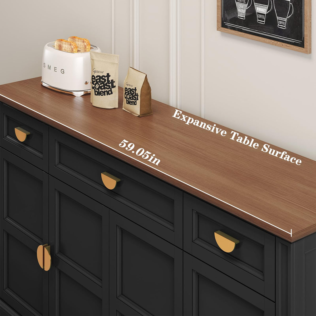Black Shaker Sideboard