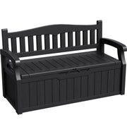 80 Gallon Outdoor Storage Bench with Armrest