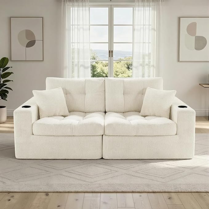 Green Corduroy Loveseat