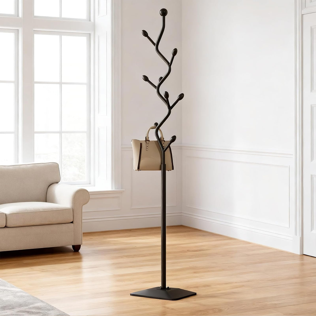 Metal Coat Rack with 8 Hooks