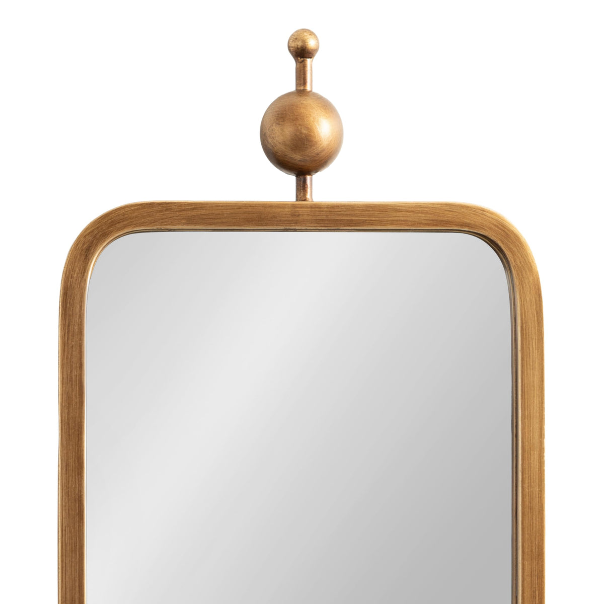 Antique Gold Slim Panel Wall Mirror