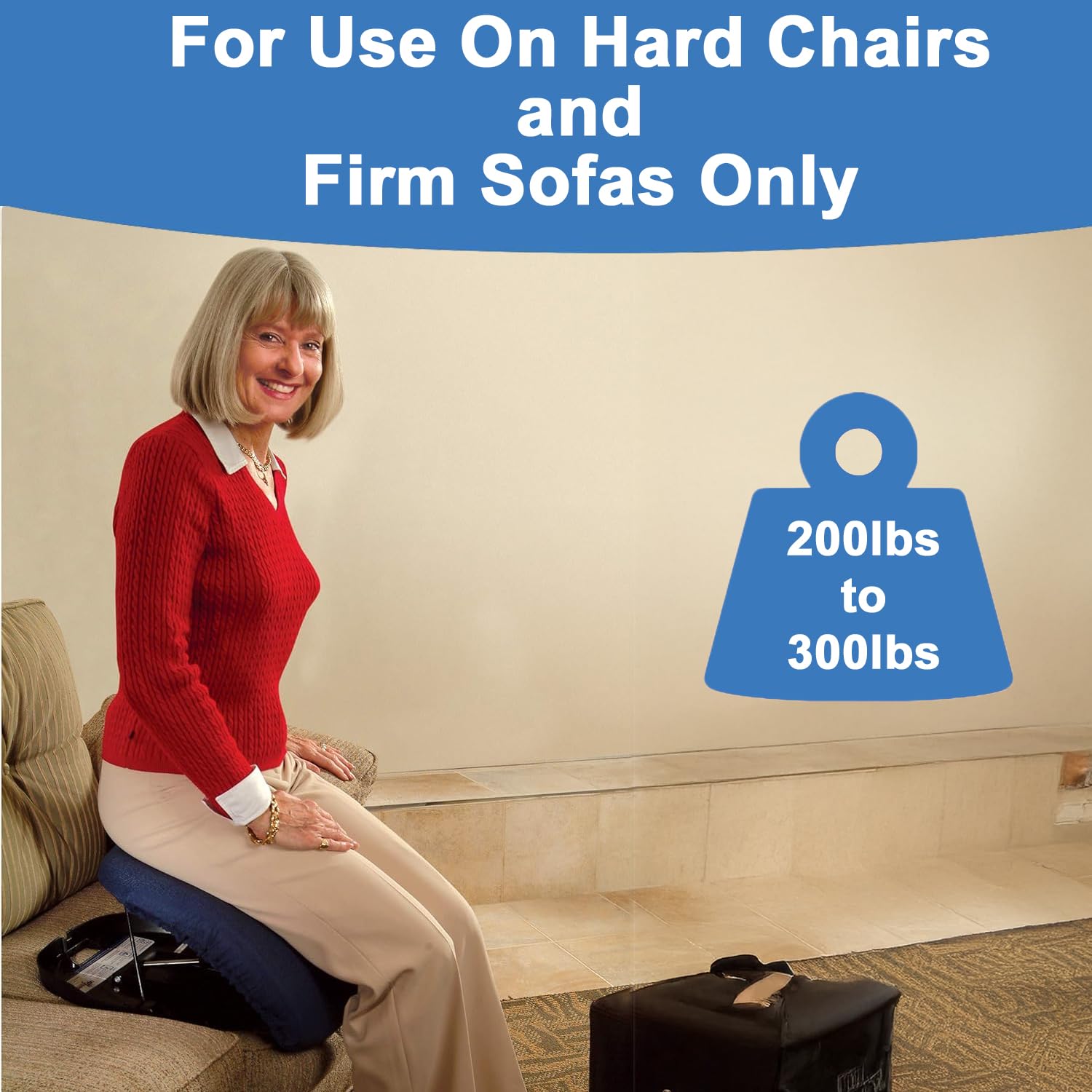 Portable Lifting Seat Cushion with 70% Weight Support