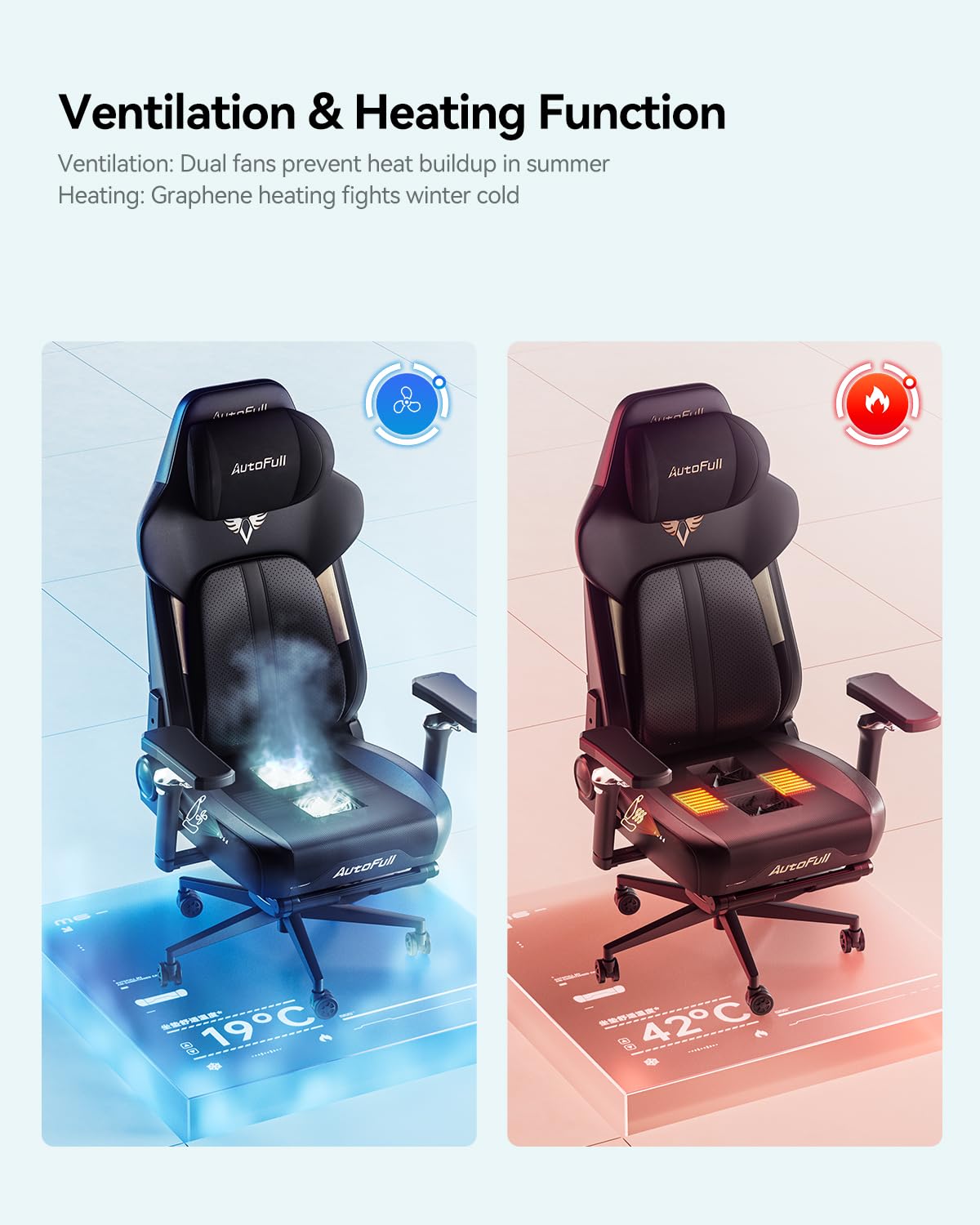 Gaming Chair with Climate Control & Lumbar Support