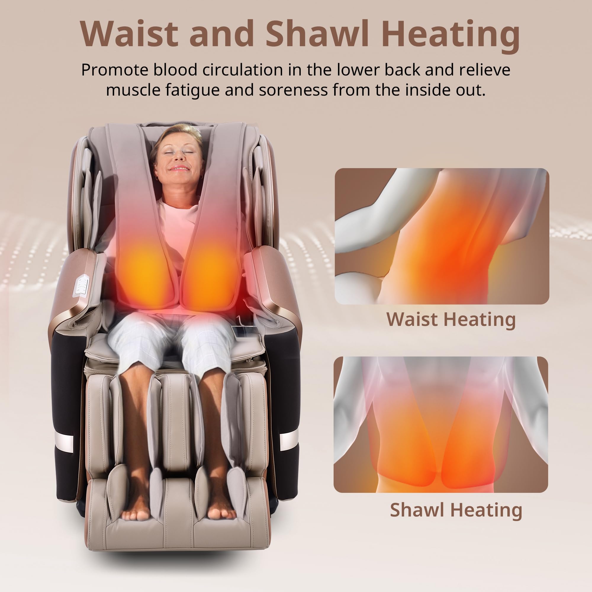 4D Zero Gravity Massage Chair with SL-Track & Bluetooth