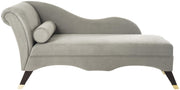Grey Velvet Chaise Lounge