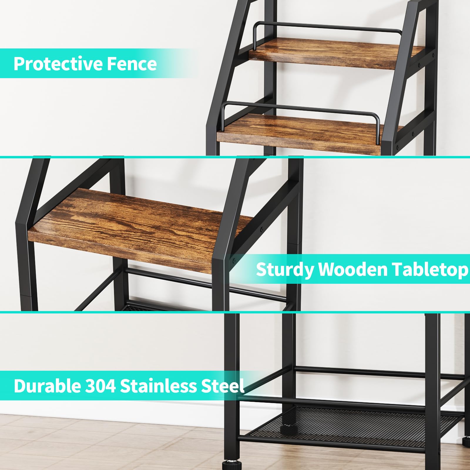 Multi-Tier Wine Rack with Fabric Drawer
