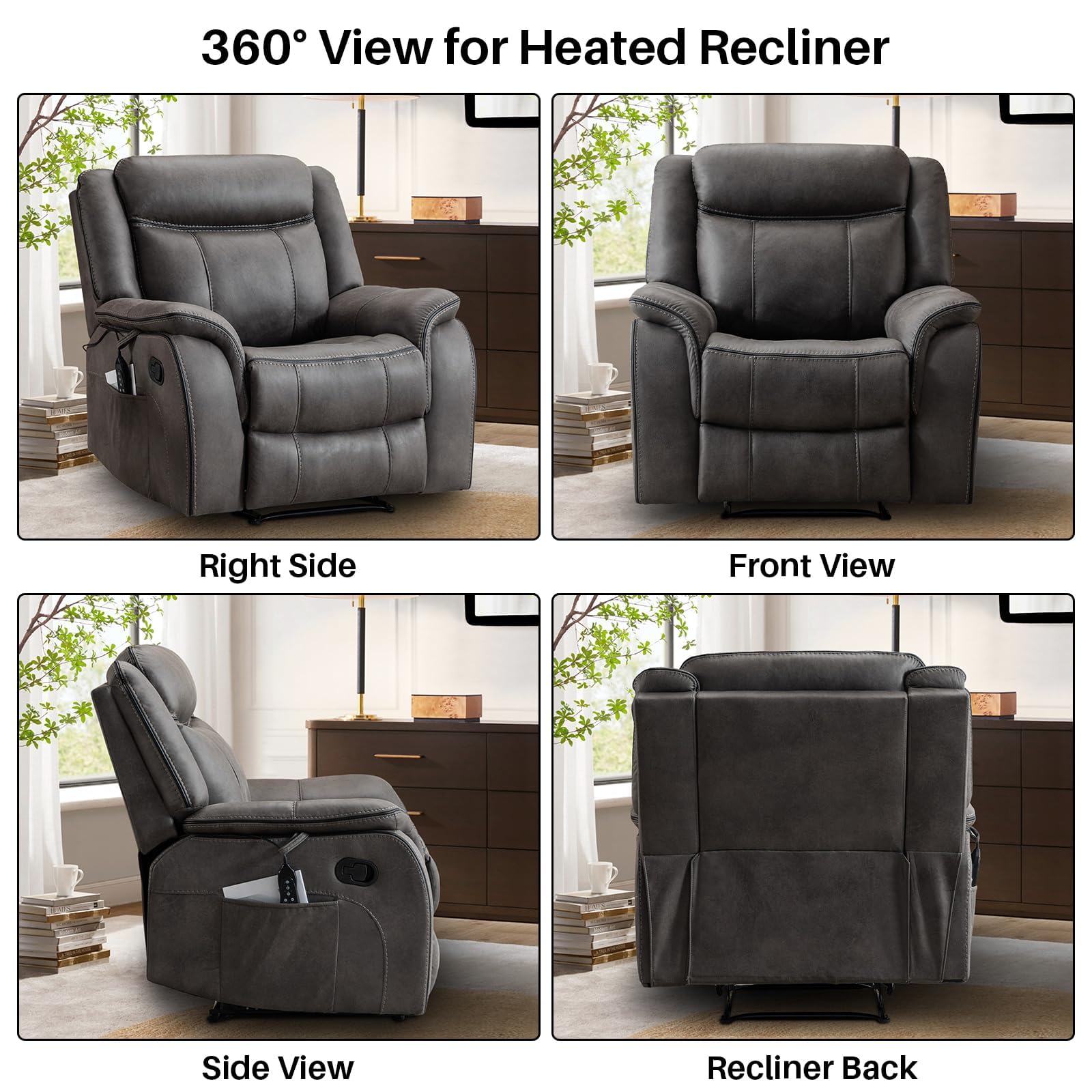 Massage Recliner Chair with Heat & Vibration