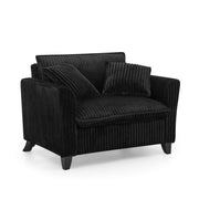 Corduroy Accent Chair with Pillows
