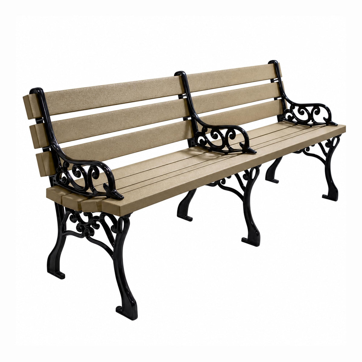Barco Products Georgetown 6 Ft Outdoor Park Bench with Arms, Cedar
