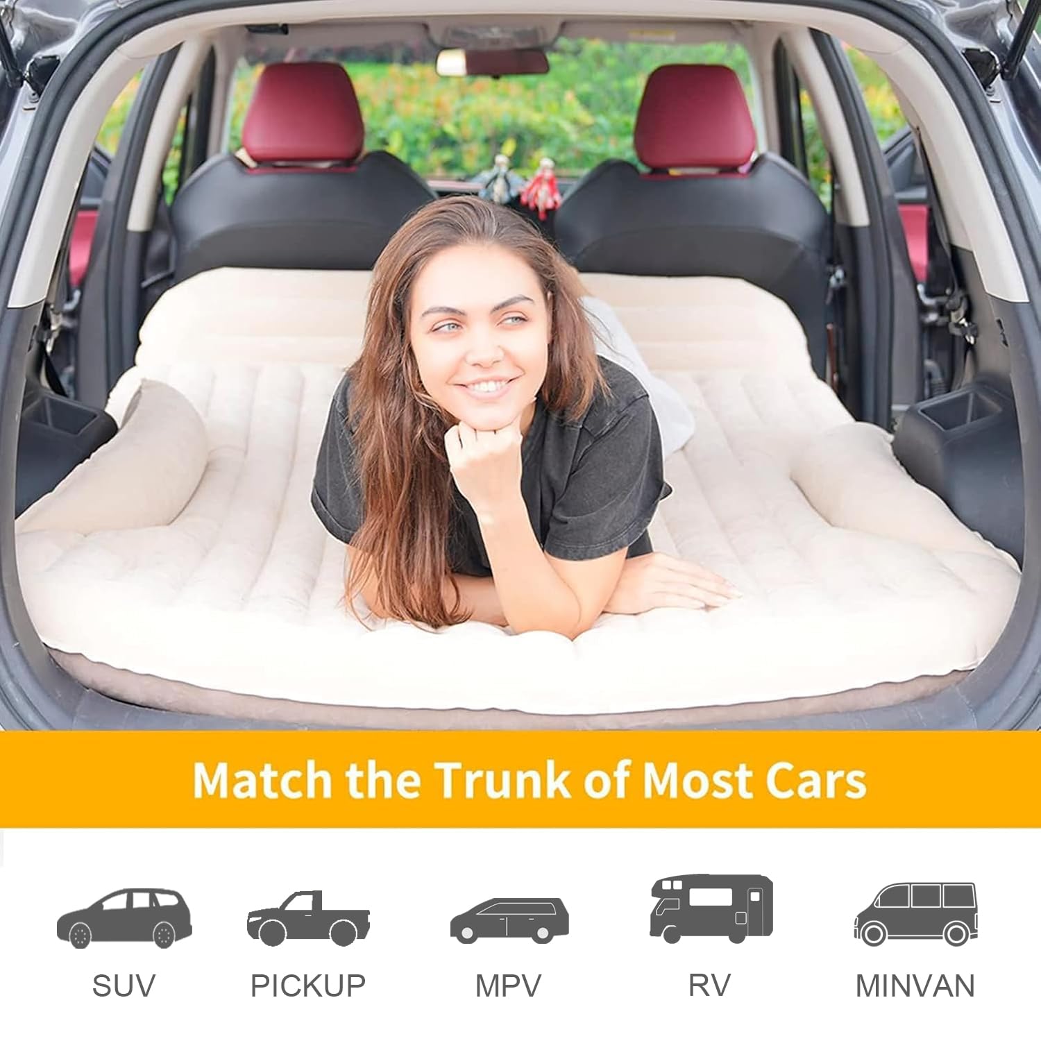 SUV Inflatable Air Mattress with Pillows & Pump