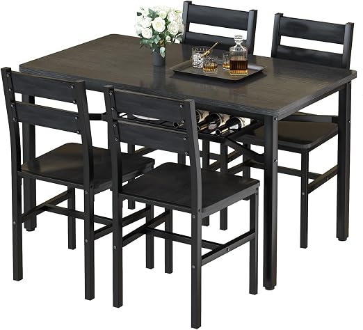 5-Piece Dining Table Set with Storage
