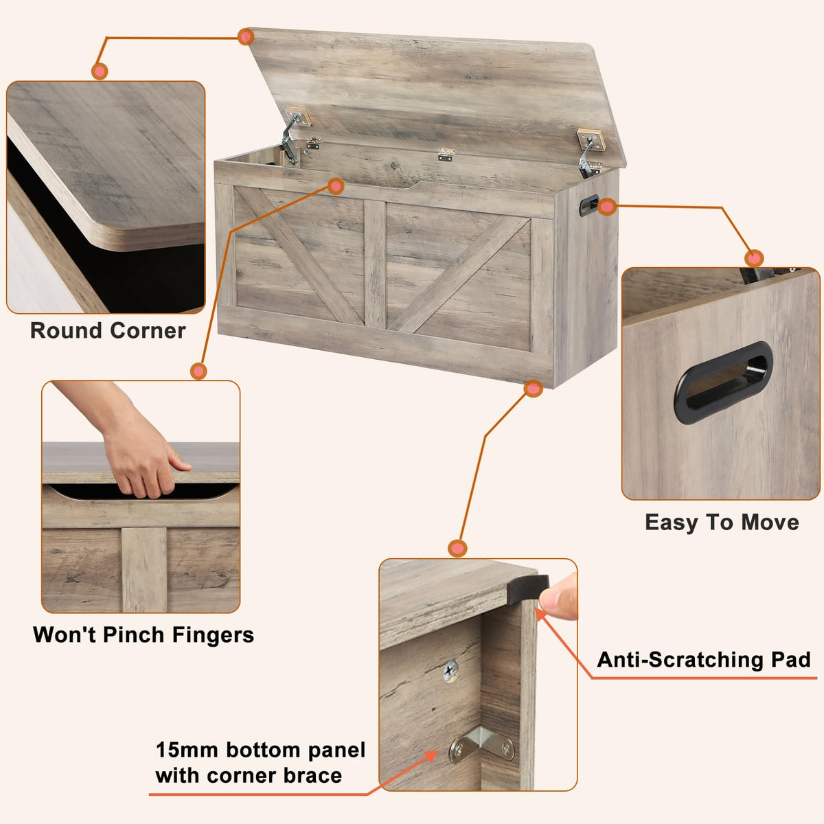 Wooden Storage Bench