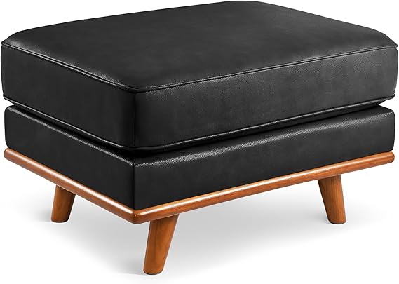 Artisan Top-Grain Leather Ottoman