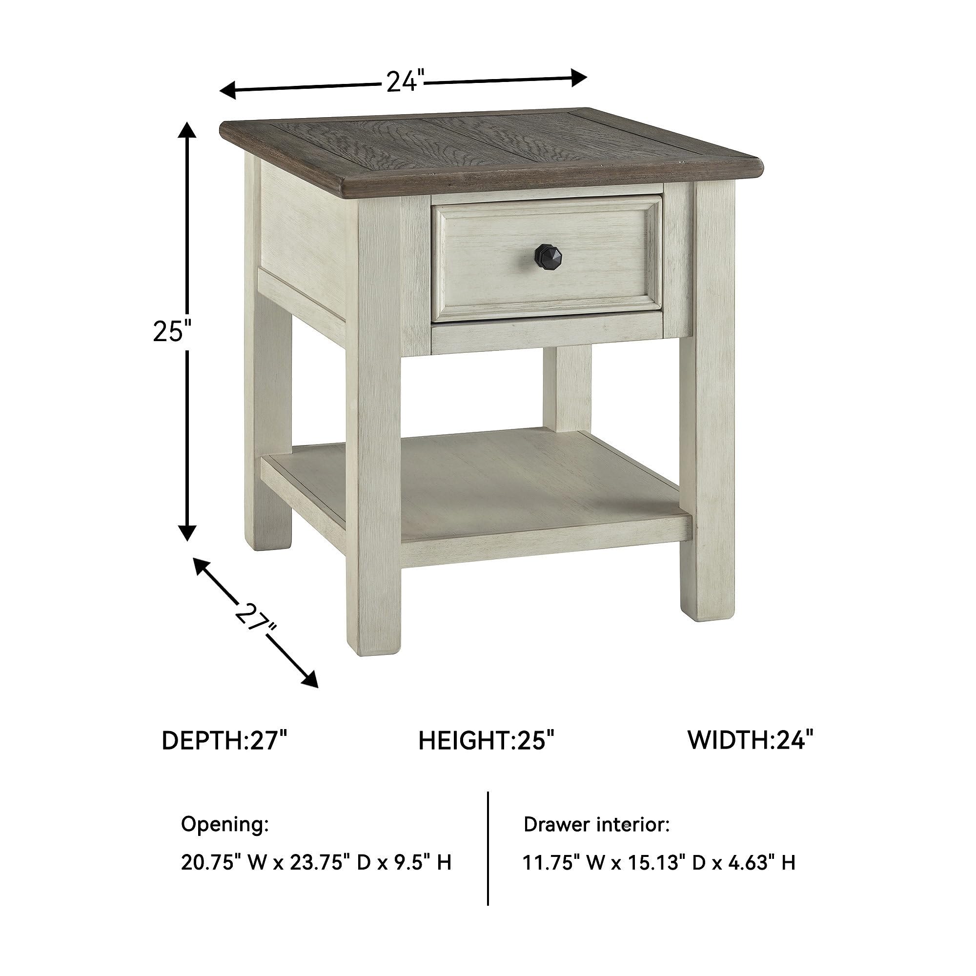 Farmhouse End Table with Drawer