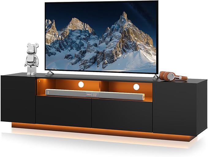 LED TV Stand with Storage Cabinet