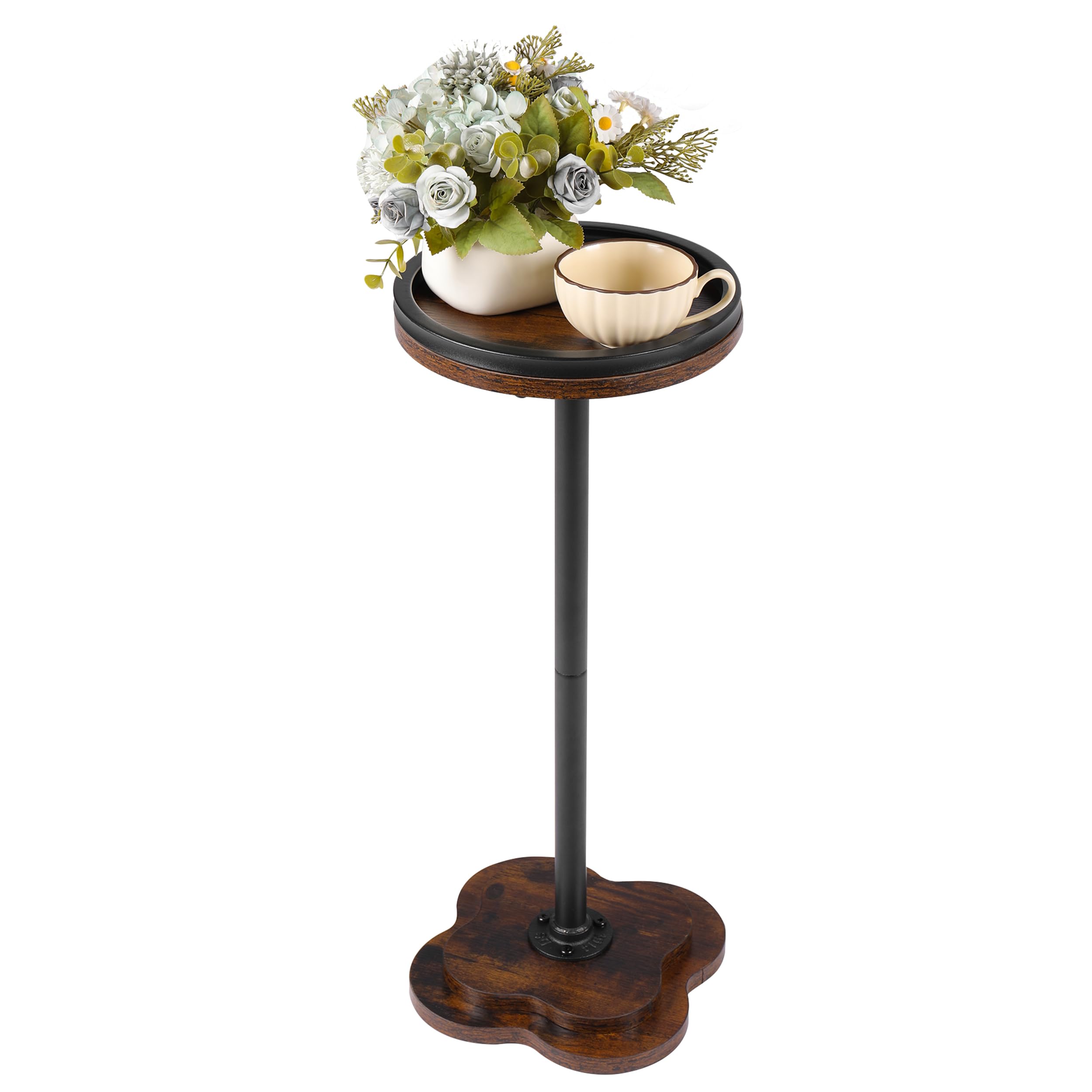 Round Pedestal End Table
