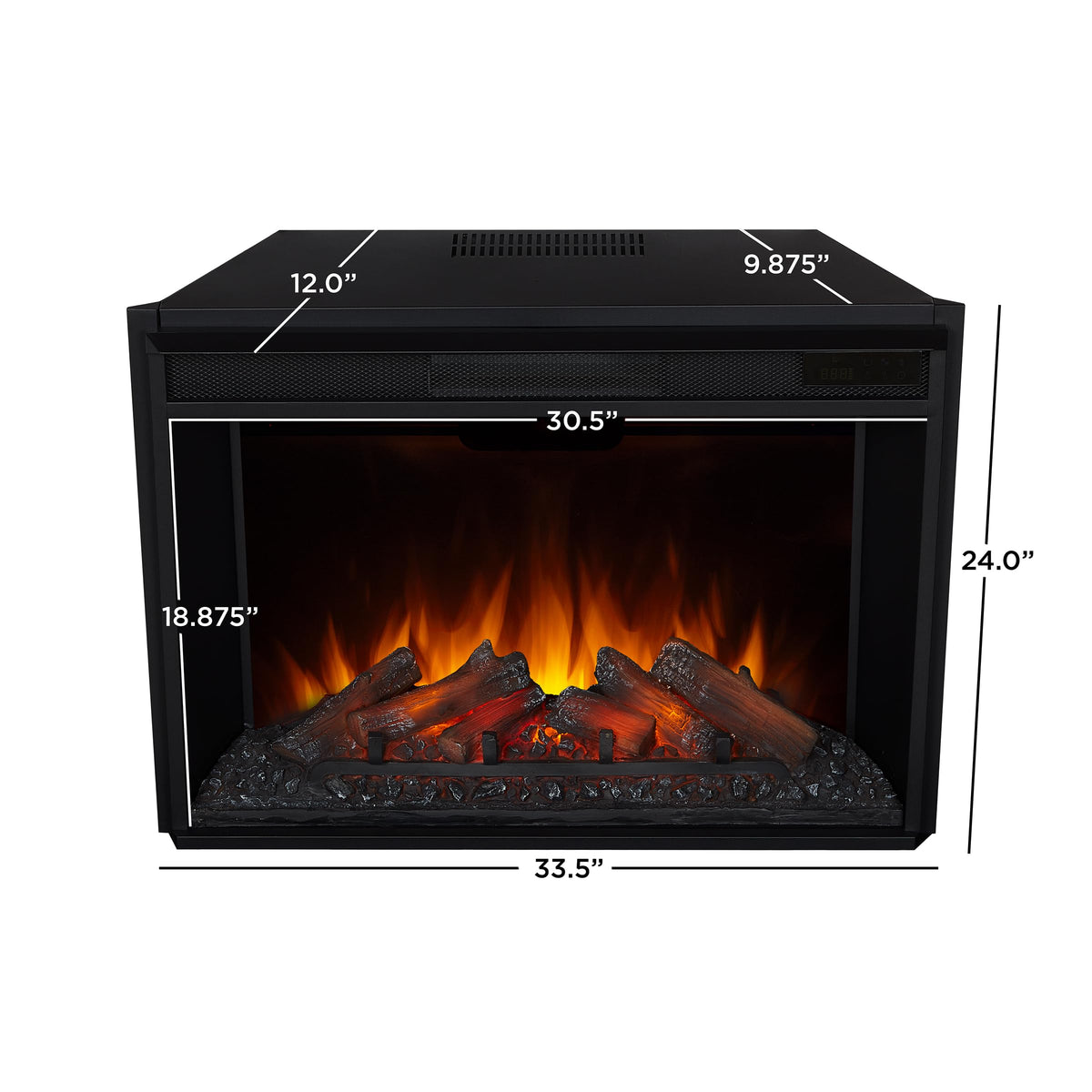 Real Flame Callaway 63" Grand Electric Fireplace with Mantel in Chestnut Oak, Free-Standing Oversized Indoor Electric Fireplace with Mantel, Adjustable Thermostat, Automatic Safety Shut-Off.