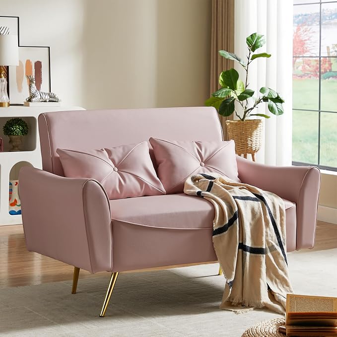 Faux Leather Loveseat