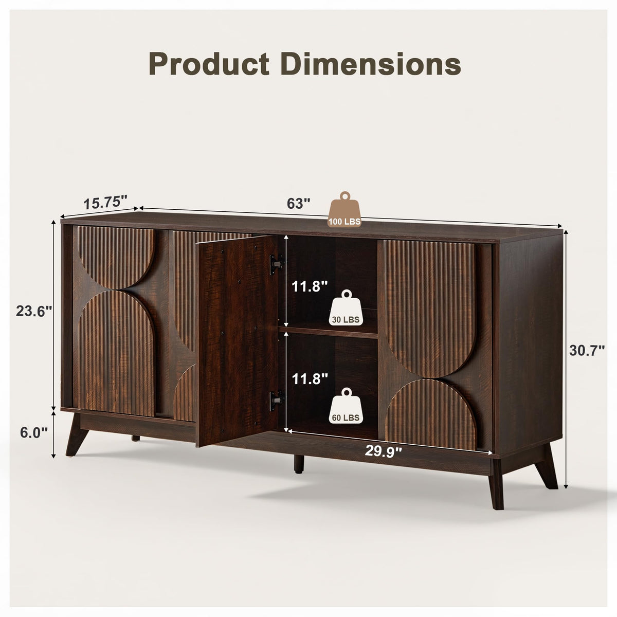 Fluted TV Stand