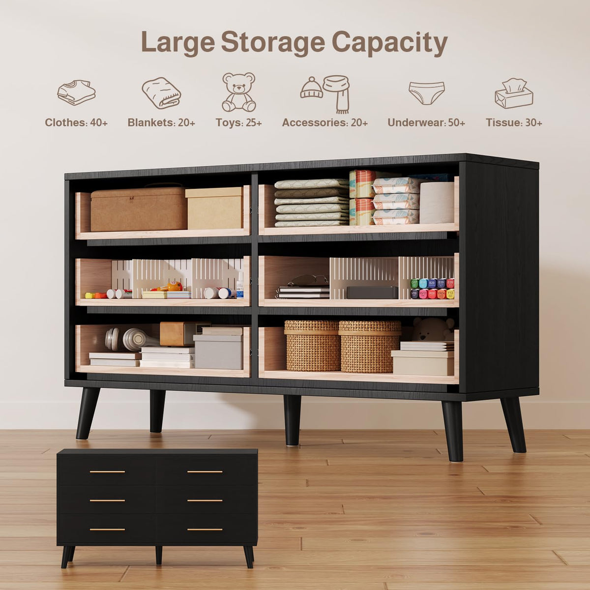 Black 3-Piece Bedroom Set