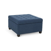 Tufted Fabric Storage Ottoman