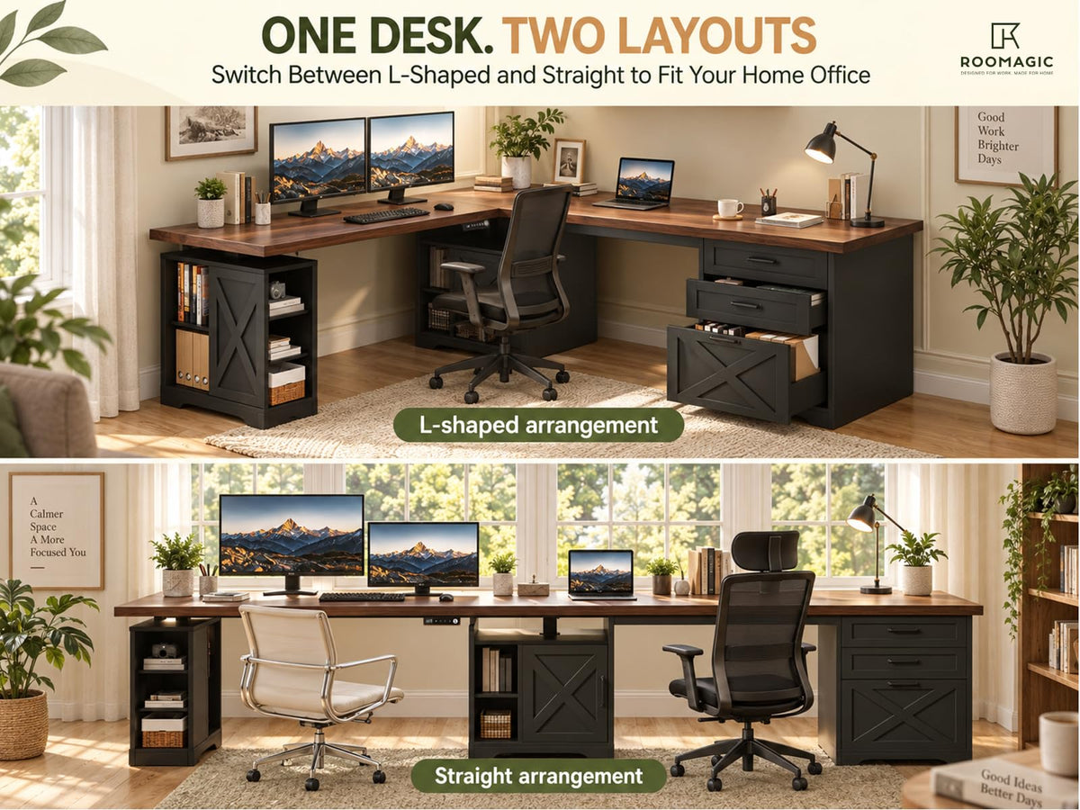 Convertible Standing Desk with Storage