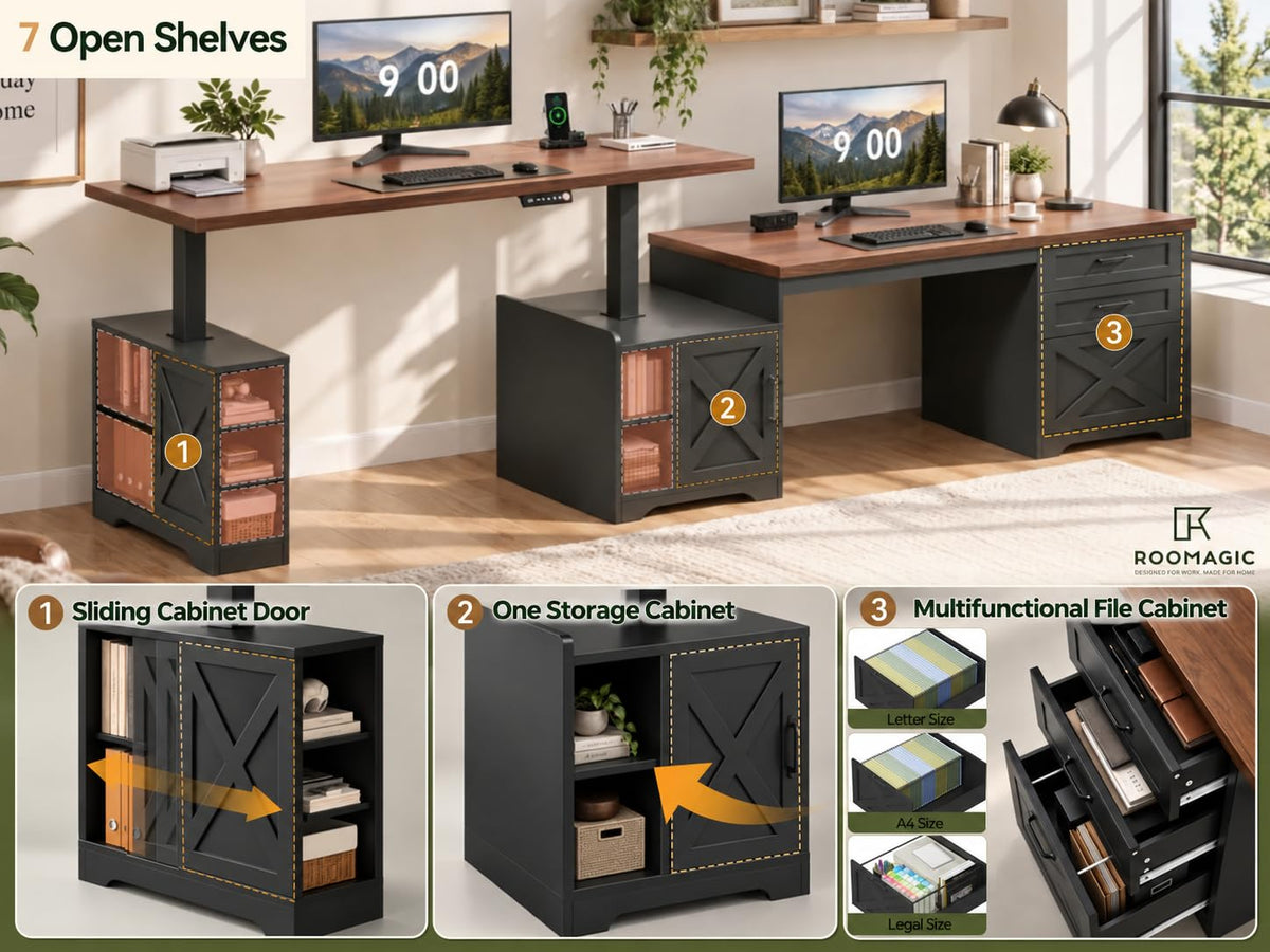 Convertible Standing Desk with Storage