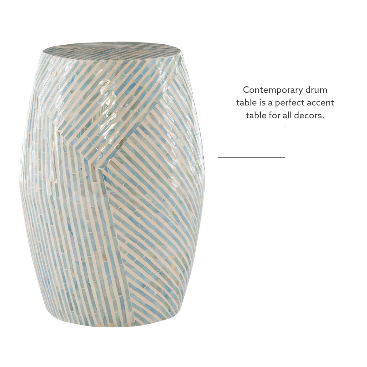 Capiz Drum Accent Table