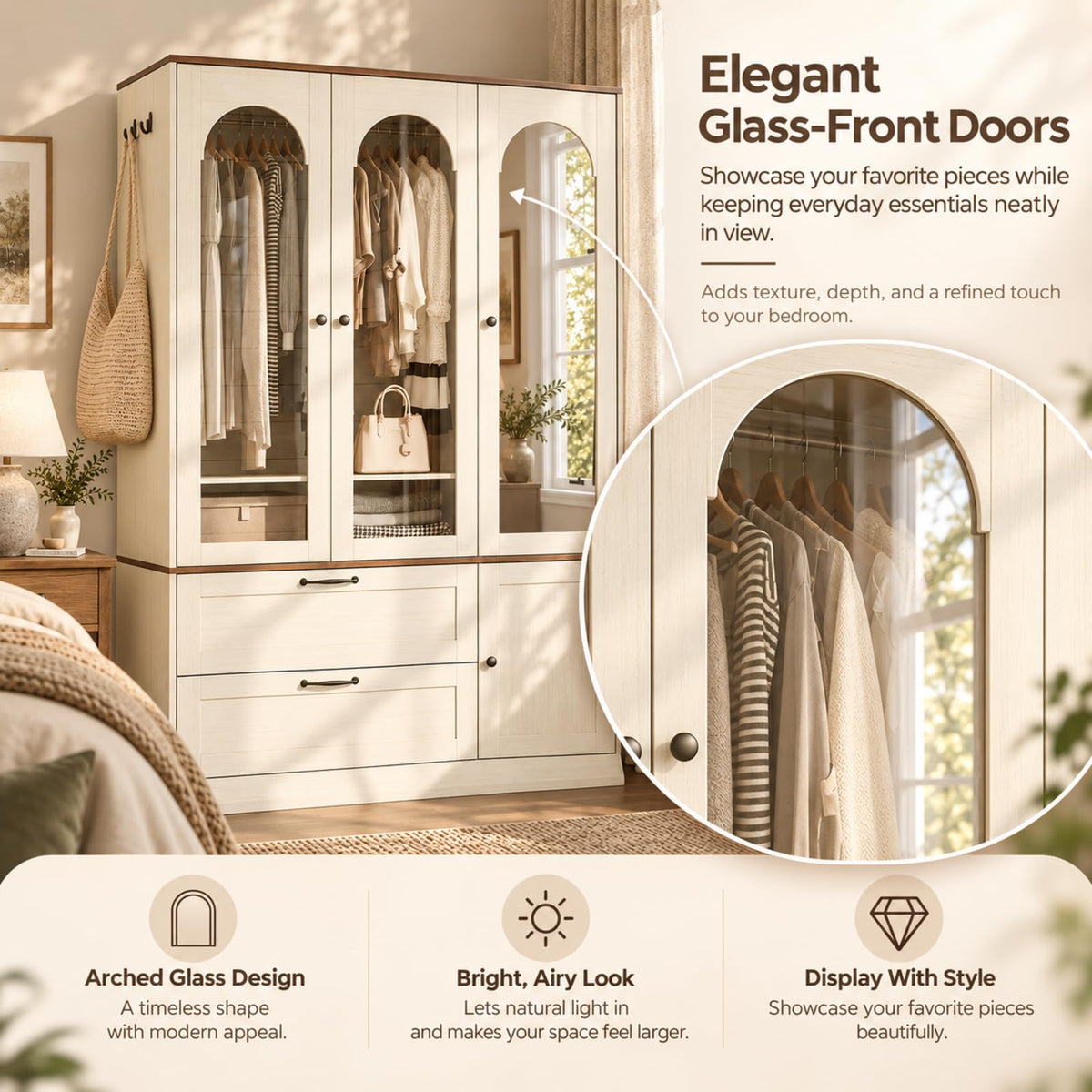 Mirrored Wardrobe with Sensor Light