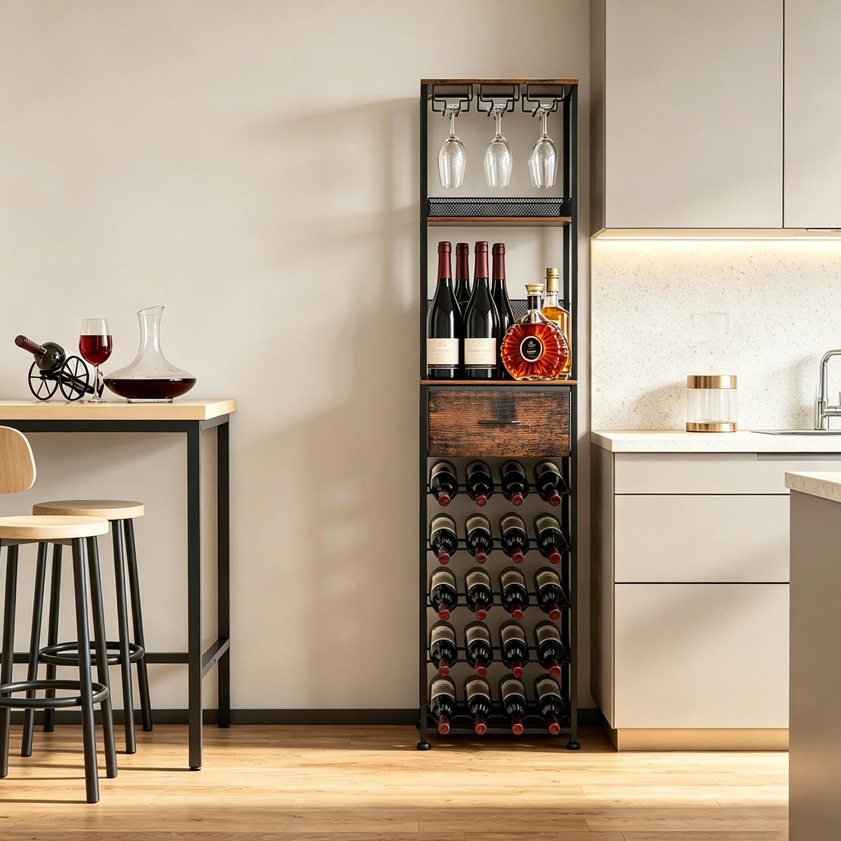 7-Tier Freestanding Wine Rack
