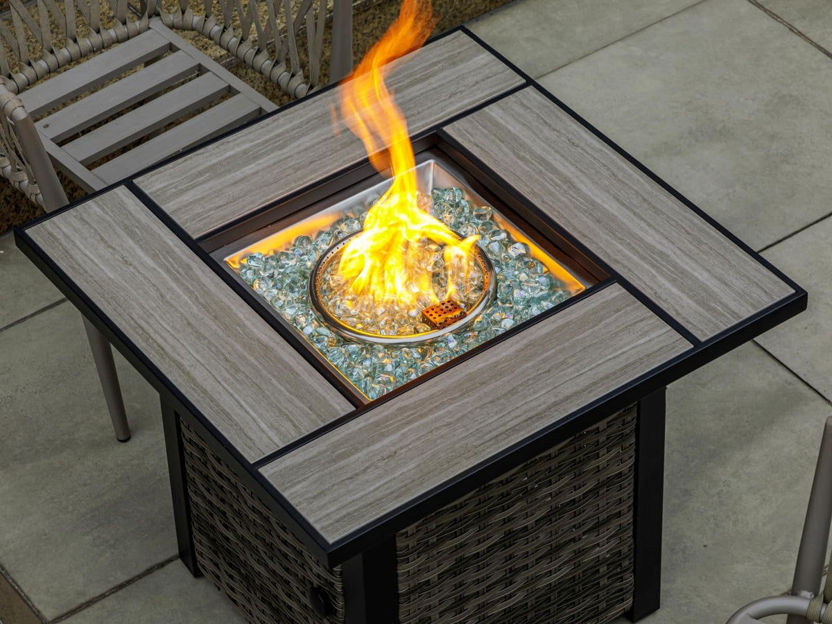 Ceramic Propane Fire Pit Table