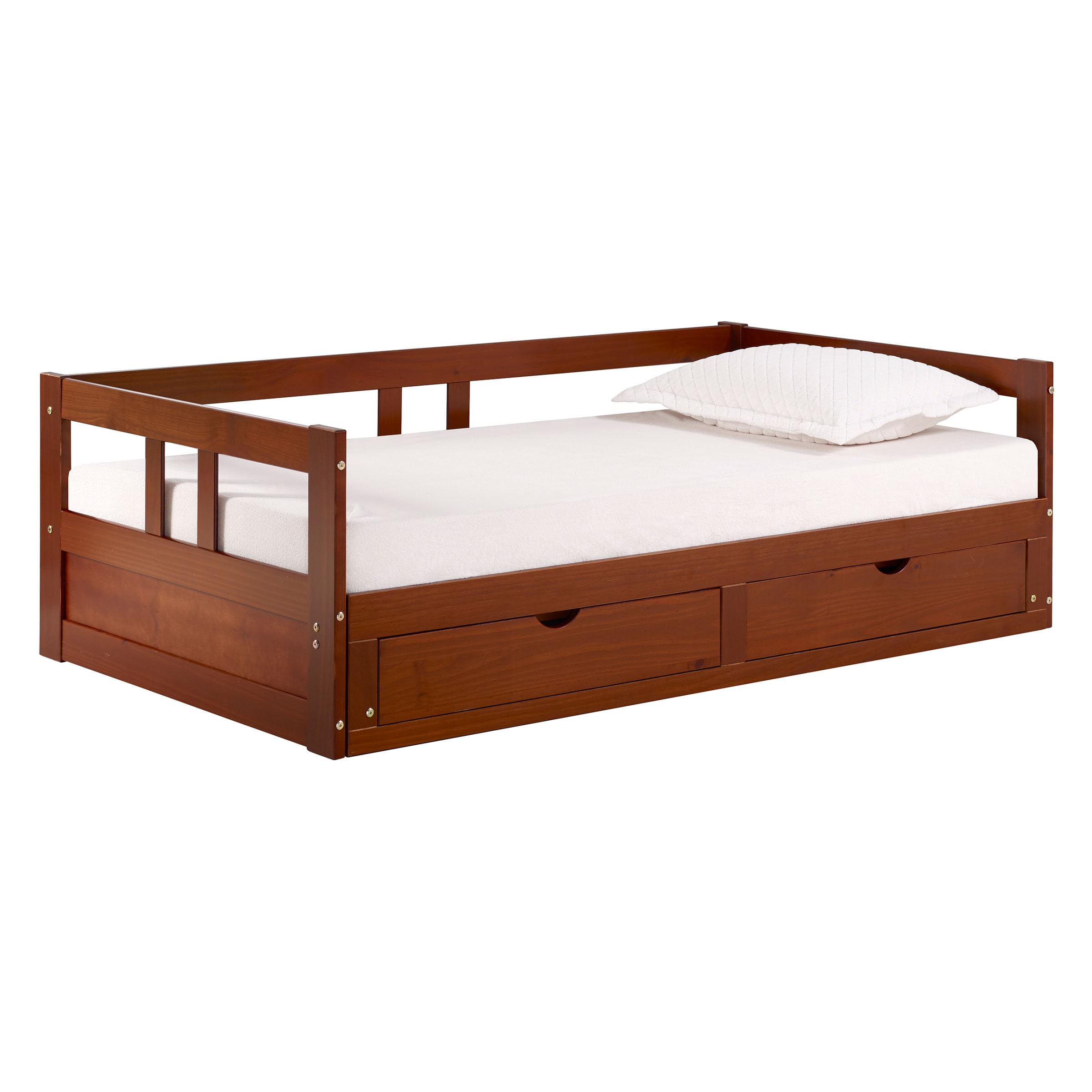 Twin to King Extendable Daybed with Trundle & Storage Drawers