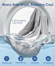 Cooling Blankets for Hot Sleepers King Size/Cal King, Cooling Comforter with Q-Max>0.45 Cooling Fabric, Breathable Soft All-Season Cold Blanket for Night Sweats & Summer, Grey, 106" x90