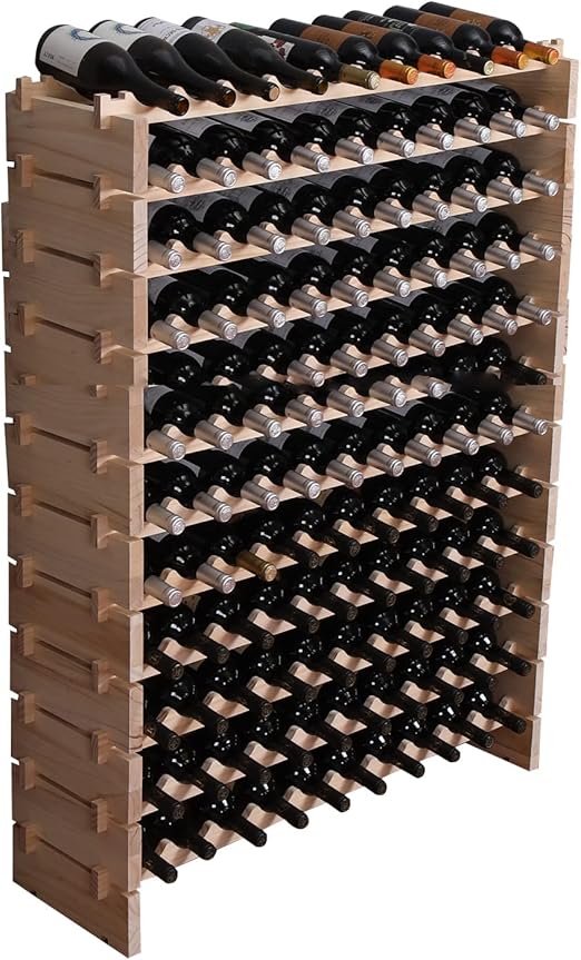 Freestanding Wooden Wine Rack