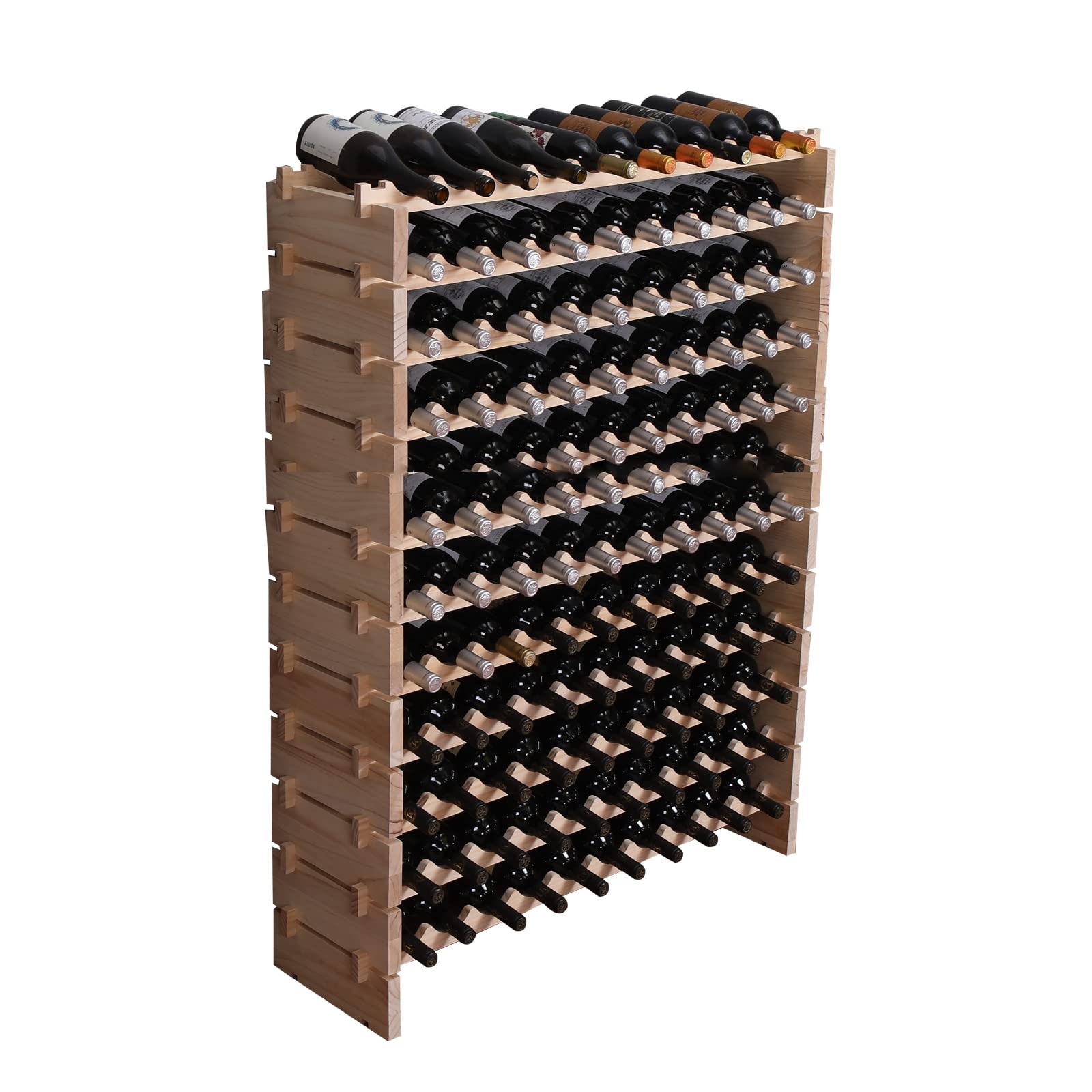 Freestanding Wooden Wine Rack