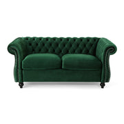 Velvet Chesterfield Loveseat